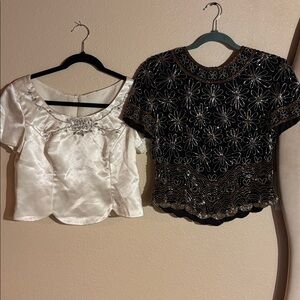 VINTAGE BEADED TOPS - Set of 2